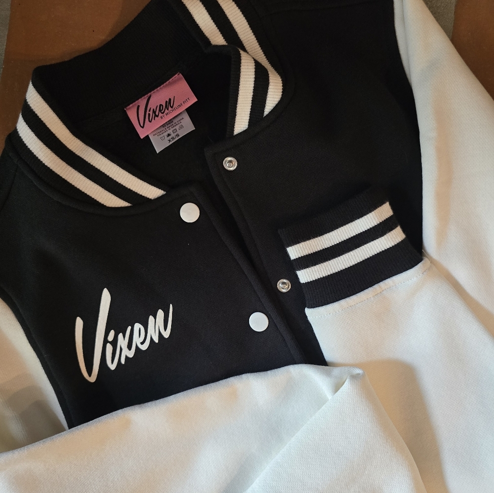 Vixen Black and White Varsity Jacket